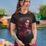 Red Roses Beauty Slim Fit Ladies T-shirt - WTEE-1531
