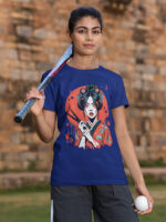 Geisha with Swords Artistic Ladies T-shirt - WTEE-1536 - Image 2