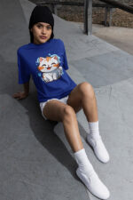 Laughing Kitty Relaxed Fit Ladies T-shirt | WTEE-1543 - Image 3