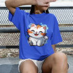Laughing Kitty Relaxed Fit Ladies T-shirt | WTEE-1543