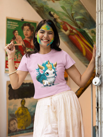 Chibi Unicorn Dragon Fusion Crop Top - Crop-1551