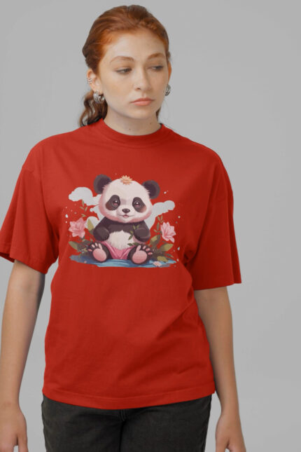Panda Relaxed Fit Ladies T-shirt - WTEE-1551