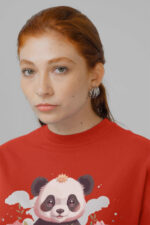 Panda Relaxed Fit Ladies T-shirt - WTEE-1551 - Image 2