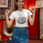 Cute Puppy Ladies Crop Top - Crop-1553