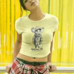 Retro Mouse Ladies Crop Top - Crop-1558