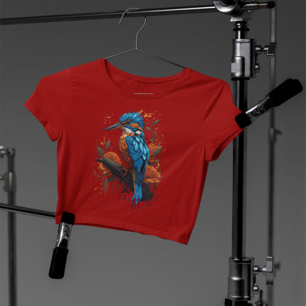 Kingfisher Bird Ladies Crop Top - Crop-1562
