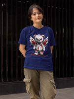 Fierce Warrior Teddy Ladies T-shirt - WTEE-1723 - Image 2