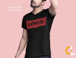 Red Levis Mens Round Neck T-shirt - TEE-201
