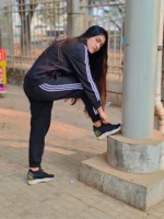 Comfortable Tracksuit Set with Classic Side Stripes for Everyday Wear | Black Color TST-B4B - Image 2