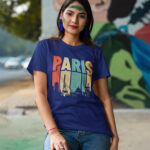 Paris Skyline Graphic T-Shirt with Iconic Landmarks - WTEE-1037