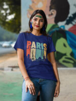 Paris Skyline Graphic T-Shirt with Iconic Landmarks - WTEE-1037