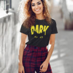 Chic 'DARK' Graphic T-Shirt - Bold & Modern Casualwear | WTEE-1059