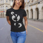 Bold Rabbit Moon Phases Tee - Stylish Minimalist Art - WTEE-1064