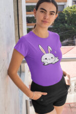 Playful Rabbit Cartoon Tee - Perfect for Casual Outfits - WTEE-1085 - Image 3