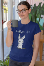 Funny Coffee Bunny T-Shirt – Cute Rabbit Design for Coffee Lovers - WTEE-1090 - Image 2