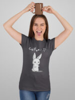 Funny Coffee Bunny T-Shirt – Cute Rabbit Design for Coffee Lovers - WTEE-1090 - Image 3