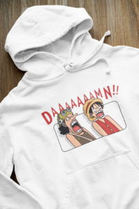 Expressive Graphic Hoodie with Bold Anime Design - HOOD-1079