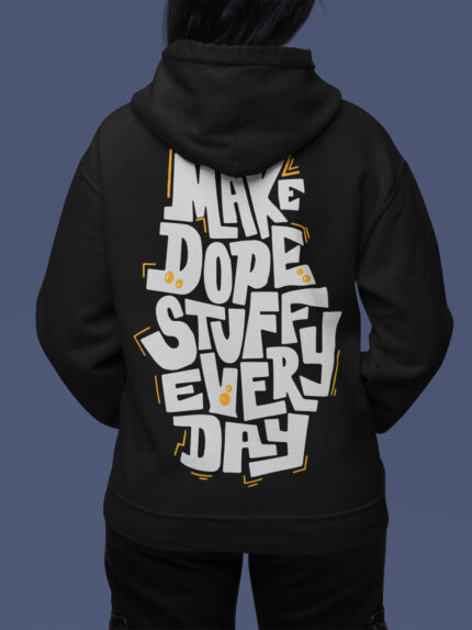 Letter Graphic Back Design Hoodie - HOOD-1114