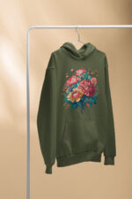 Floral Printed Hoodie - HOOD-1900 - Image 3