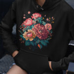 Floral Printed Hoodie - HOOD-1900