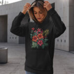 Floral Casual Hoodie - HOOD-1901