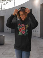 Floral Casual Hoodie - HOOD-1901