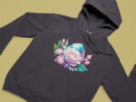 Floral Casual Hoodie - HOOD-1906