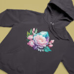 Floral Casual Hoodie - HOOD-1906