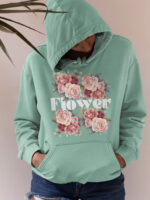 Floral Printed Hoodie - HOOD-1911 - Image 3