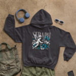 Angel Floral Designed Hoodie - Hood-1912 - Image 3