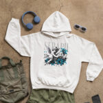 Angel Floral Designed Hoodie - Hood-1912