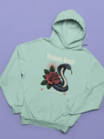 Snake In the Flower Designed Hoodie - HOOD-1914 - Image 4
