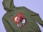 Floral Casual Hoodie - HOOD-1916 - Image 3