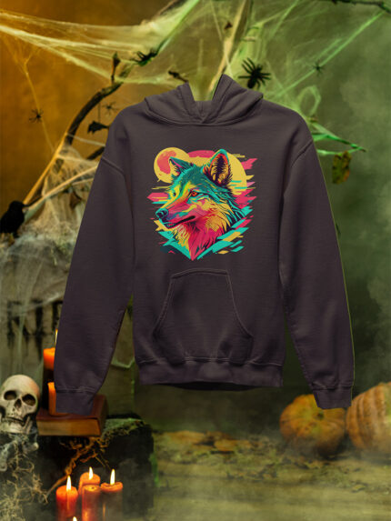 Wolf Designed Hoodie - HOOD-1966