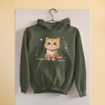Cute Cat Hoodie - HOOD-1567 - Image 4