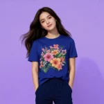 Soft & Breathable Floral Graphic Tee - WTEE-1558