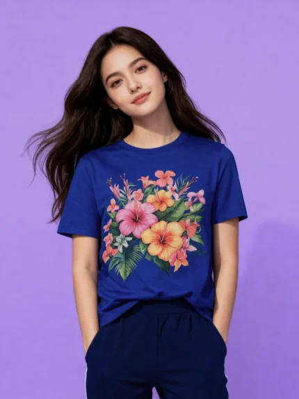 Soft & Breathable Floral Graphic Tee - WTEE-1558
