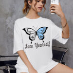 Oversize butterfly designed Female T-shirt - WTEE-056