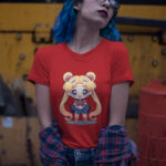 Cute Figure Graphic Ladies T-shirt - WTEE-1076