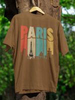 PARIS Letter Graphic Oversized Drop Shoulder Tee – DRP-1037 - Image 6