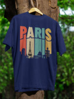 PARIS Letter Graphic Oversized Drop Shoulder Tee – DRP-1037 - Image 5