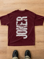 JOKER Letter Graphic Modern Oversized Drop Shoulder T-Shirt-DRP-1118 - Image 2