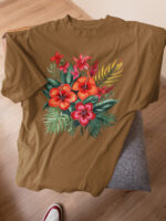 Floral Designed Trendy Oversized Drop Shoulder T-Shirt-DRP-1555 - Image 3