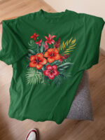 Floral Designed Trendy Oversized Drop Shoulder T-Shirt-DRP-1555 - Image 2