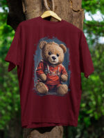 BEAR Designed Loose Fit Drop Shoulder T-Shirt  -DRP-1573 - Image 3