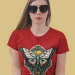 Women's Butterfly Graphic Printed T-Shirt - WTEE-1575