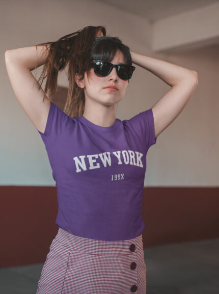New York Letter Graphic Female T-Shirt-WTEE-172