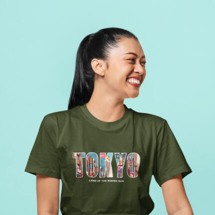 Letter Graphic TOKYO Designed Ladies T-shirt-WTEE-2001
