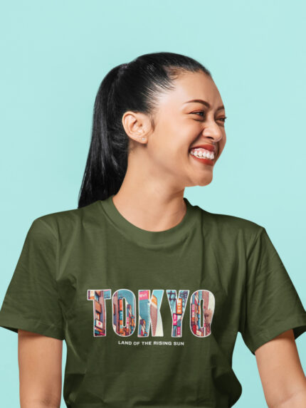 Letter Graphic TOKYO Designed Ladies T-shirt-WTEE-2001