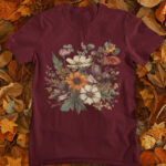 Floral Designed Ladies T-shirt - WTEE-335